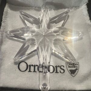 Orrefors Crystal Star Ornament